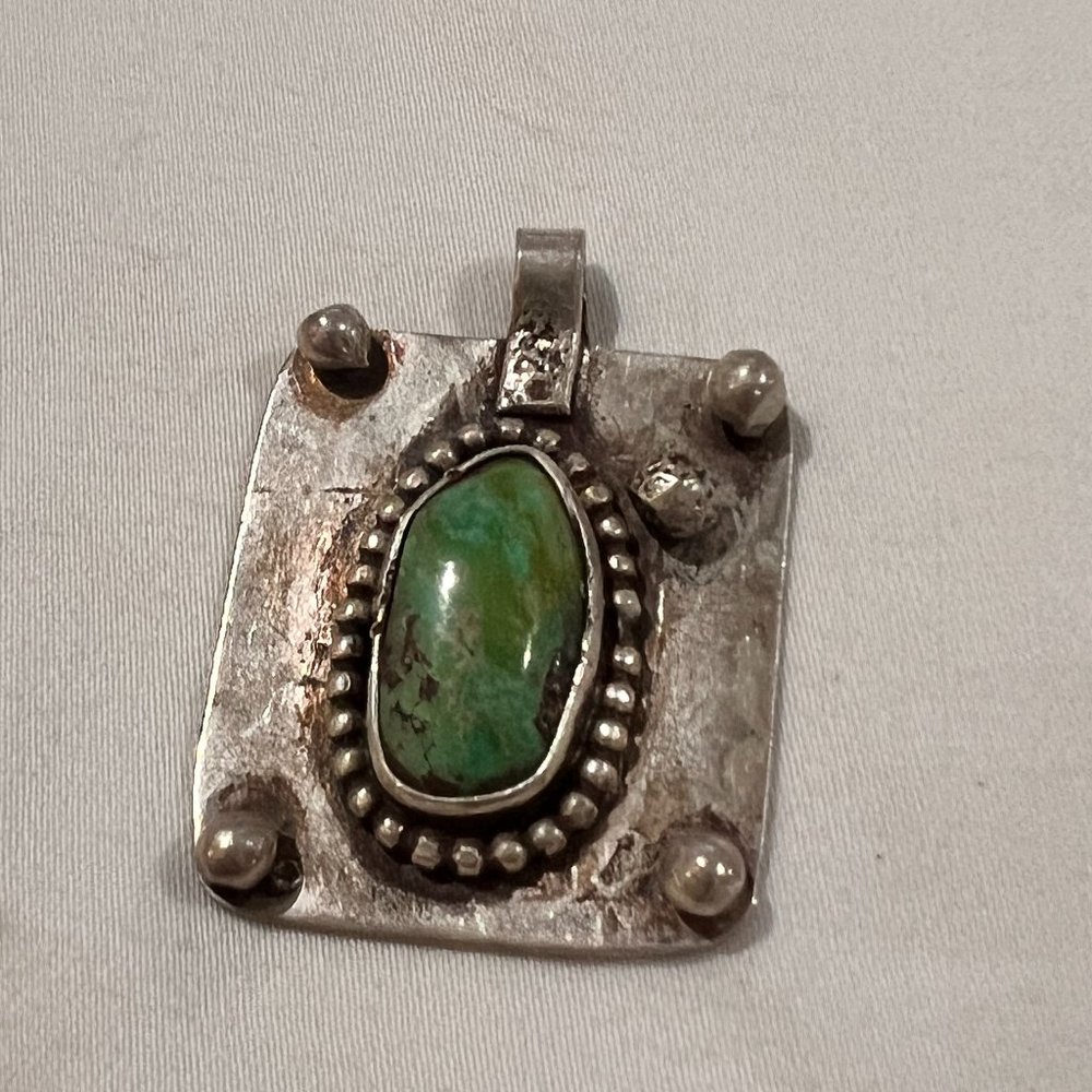 Jade silver necklace pendant